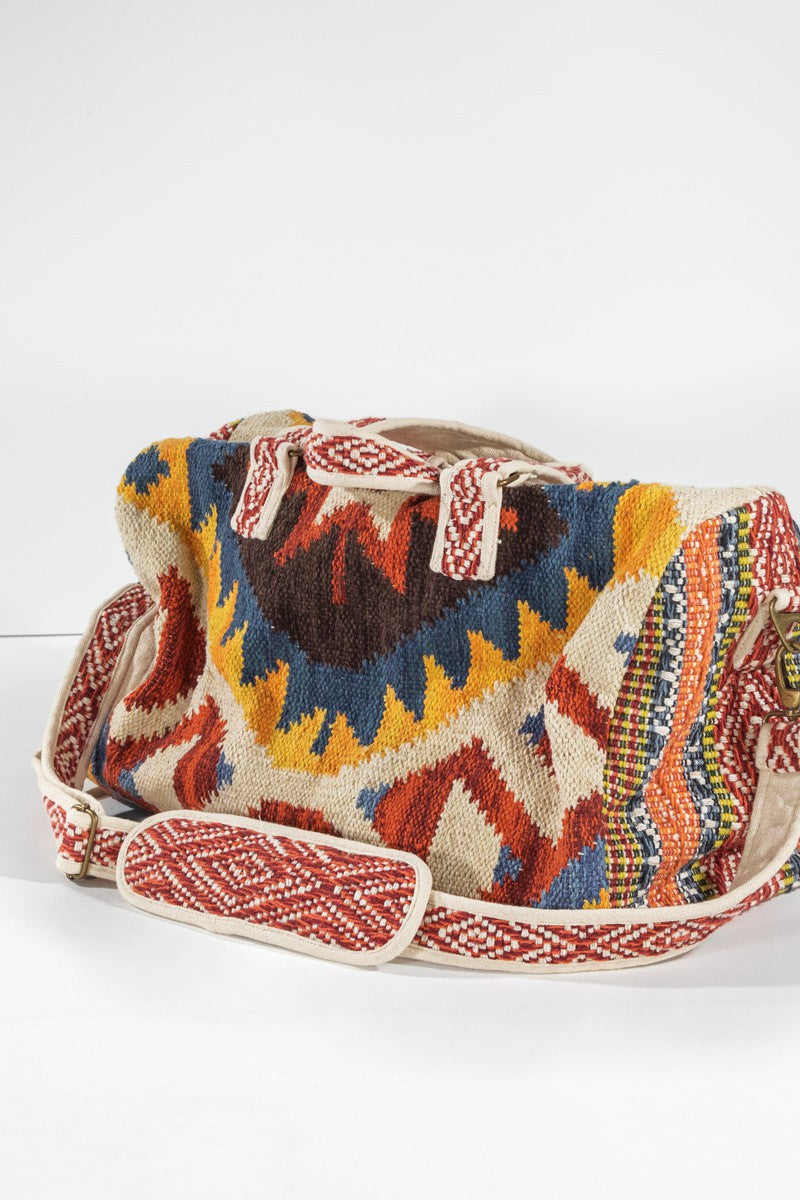 Poppins Carpet Bag Hand Made Navajo Pattern
